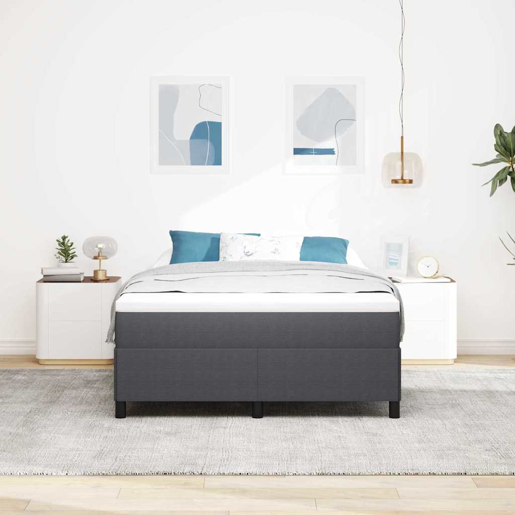 Boxspringbed Donkergrijs 160 x 200 cm Katoen Stof is nu te koop bij PeponiXL, paradijselijk wonen!