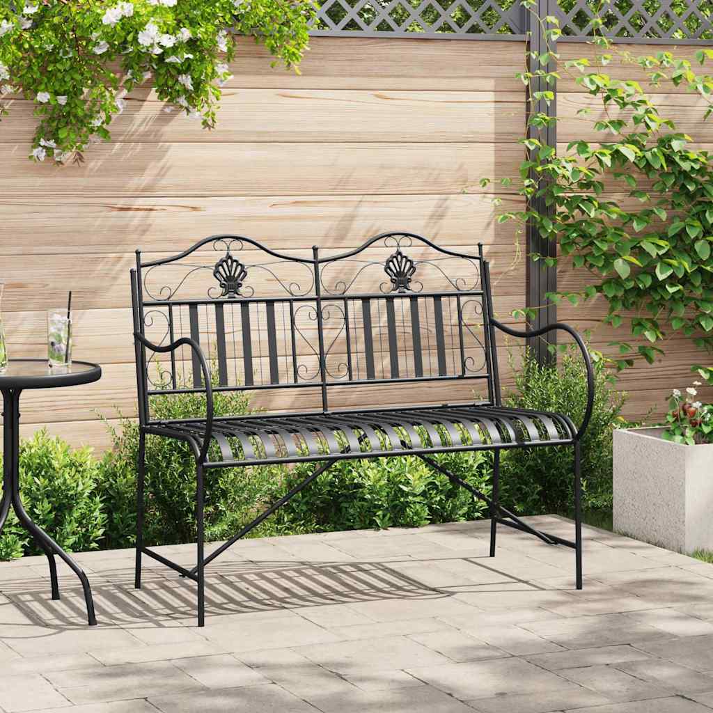 Tuinbank Zwart 103,5 x 59 x 89 cm Staal is nu te koop bij PeponiXL, paradijselijk wonen!
