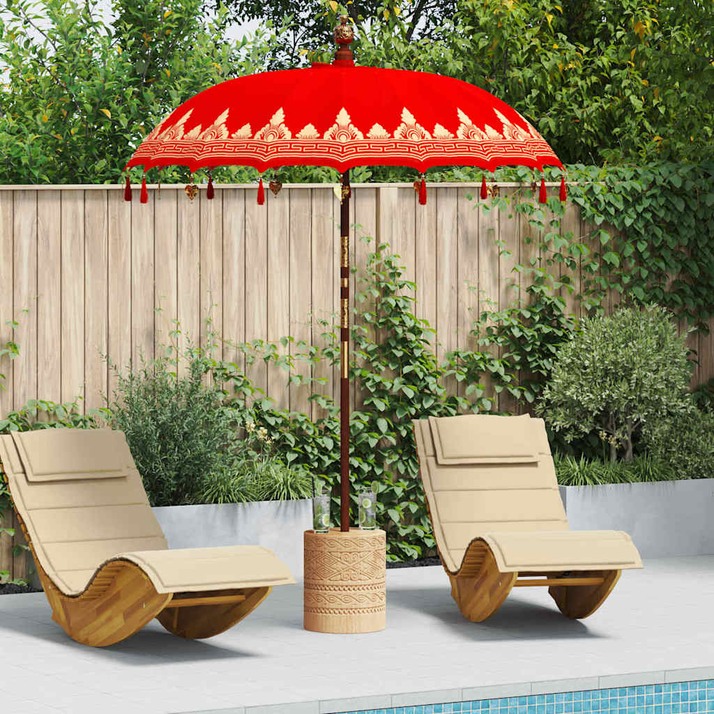 Balinese Parasol Rood 185 x 185 x 260 cm is nu te koop bij PeponiXL, paradijselijk wonen!