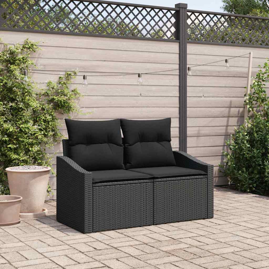 Tuinbank met kussen 123 x 62 x 69 cm poly rattan is nu te koop bij PeponiXL, paradijselijk wonen!