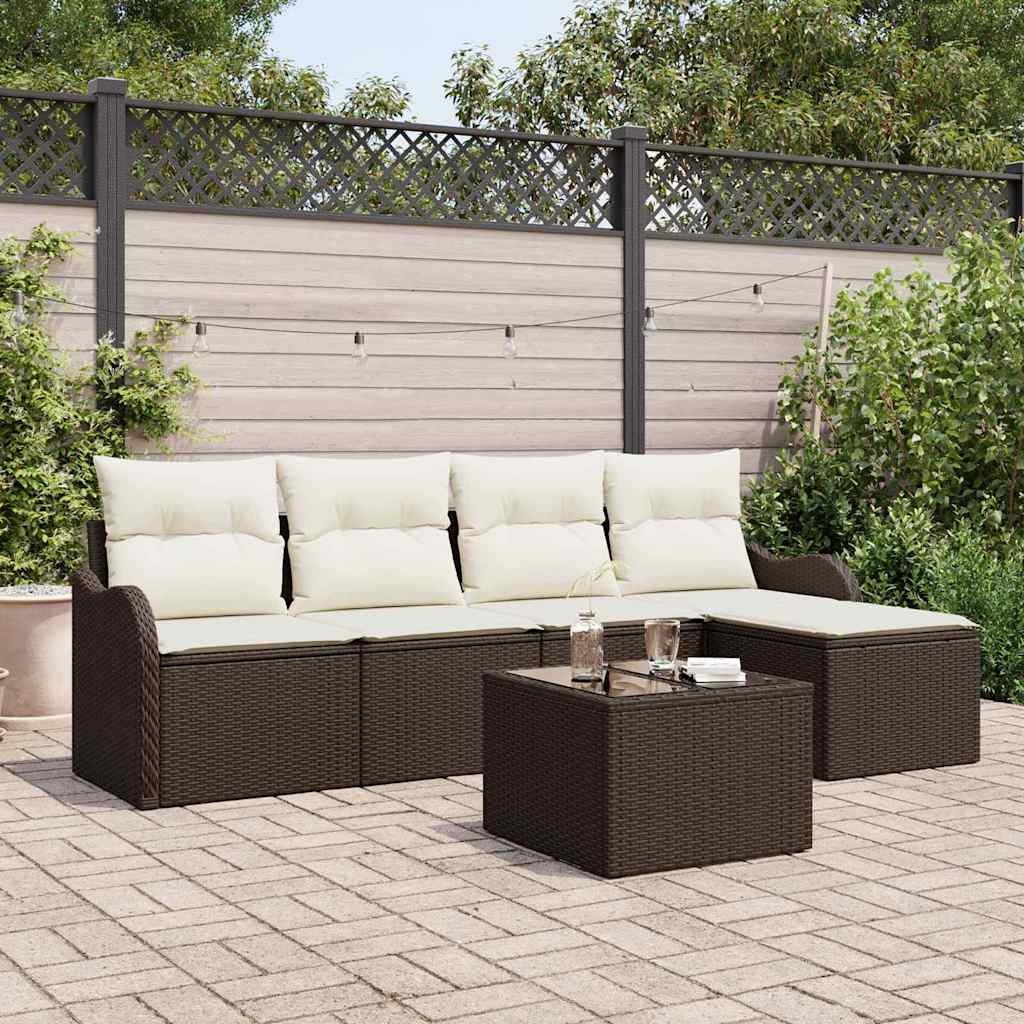 Tuin Sofa Set Bruin poly rattan is nu te koop bij PeponiXL, paradijselijk wonen!