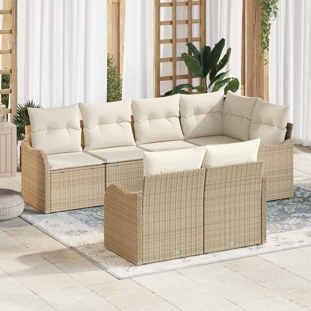 Tuin Sofa Set Beige poly rattan is nu te koop bij PeponiXL, paradijselijk wonen!