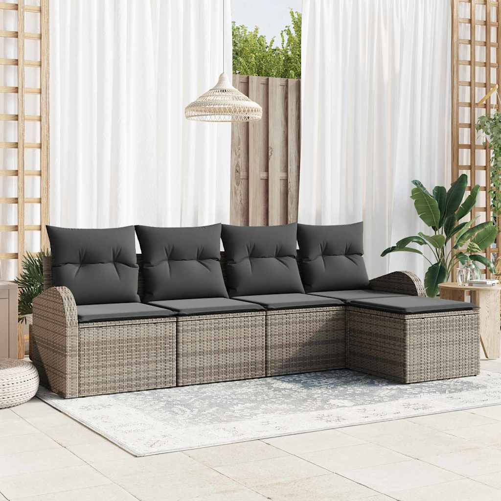 Tuin Sofa Set Grijs poly rattan is nu te koop bij PeponiXL, paradijselijk wonen!