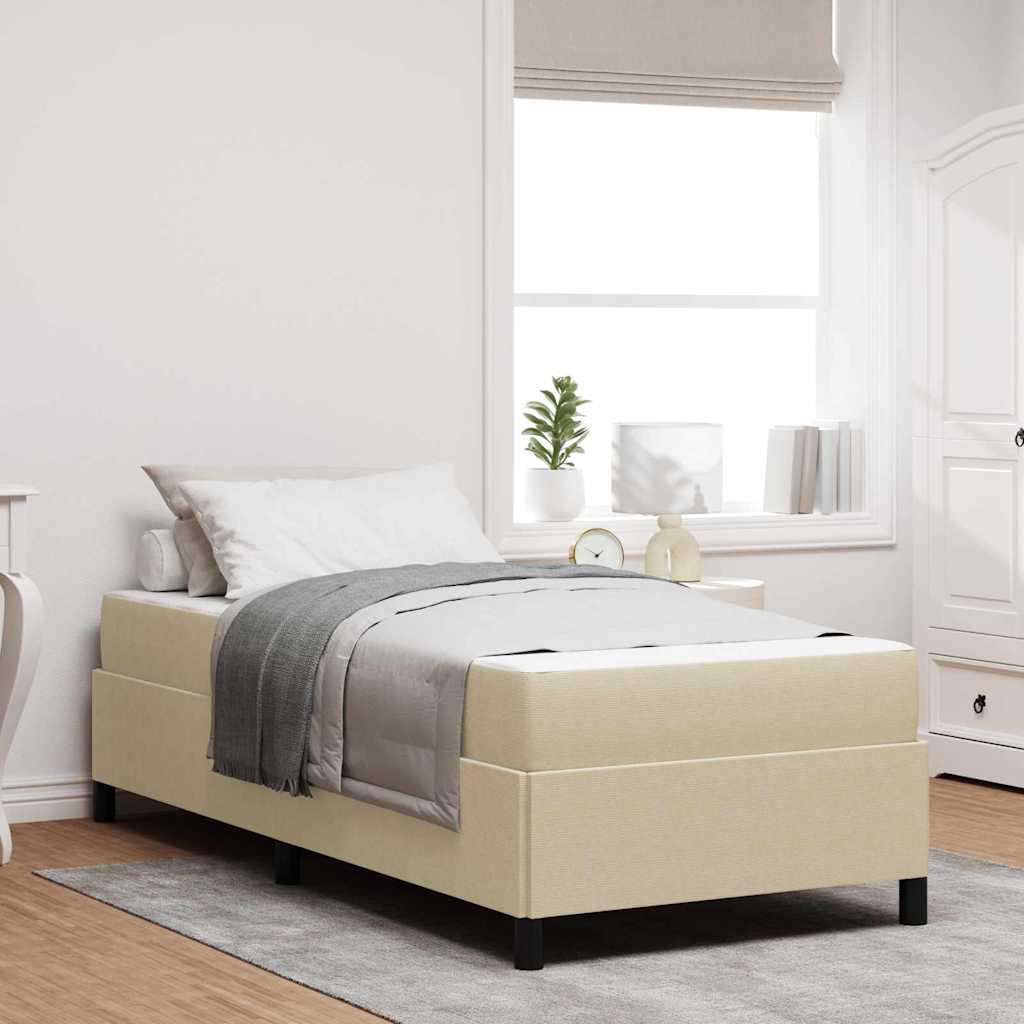 Bedframe met matras Lichtgroen Grijs 100 x 200 cm Stof is nu te koop bij PeponiXL, paradijselijk wonen!
