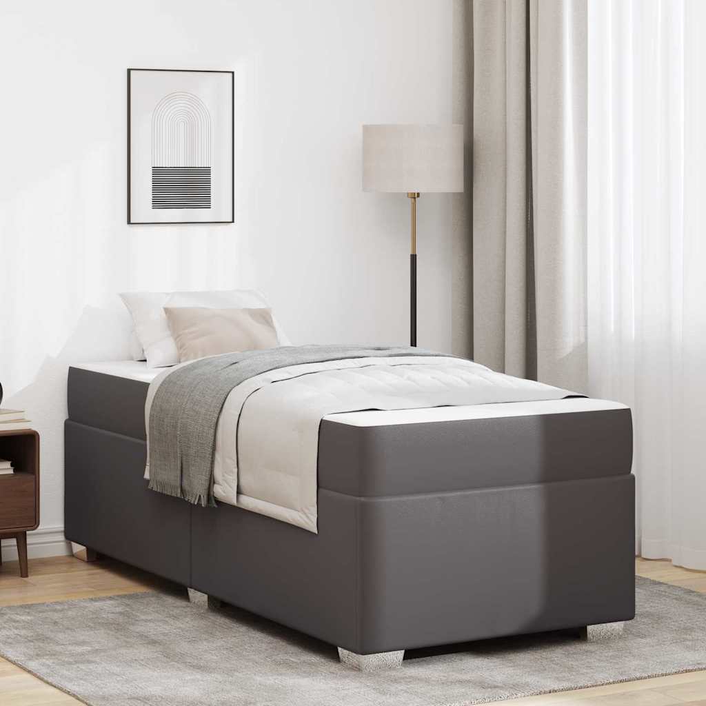 Bedframe met matras Grijs 80 x 200 cm Stof is nu te koop bij PeponiXL, paradijselijk wonen!