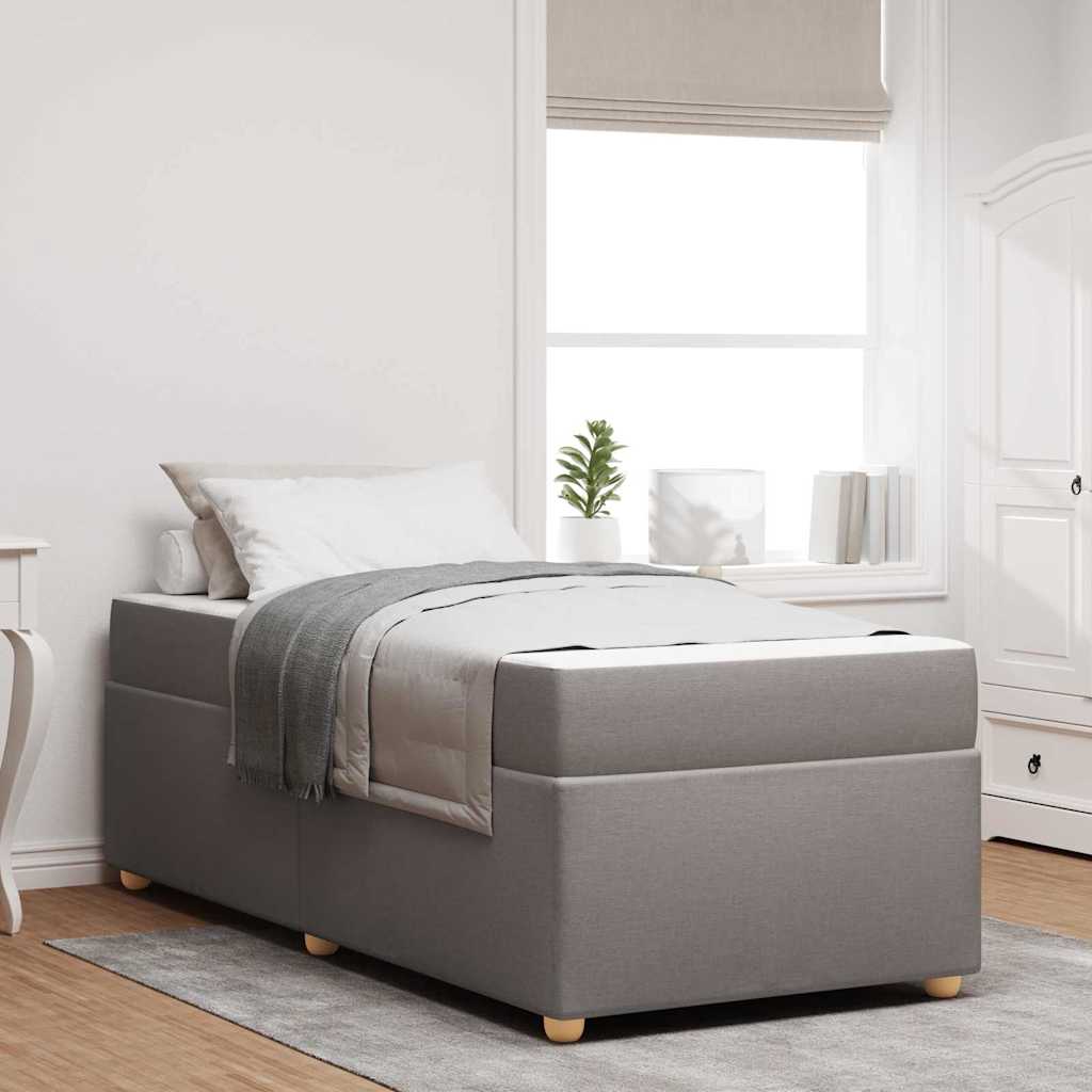 Bedframe met matras Taupe 90 x 200 cm Stof is nu te koop bij PeponiXL, paradijselijk wonen!