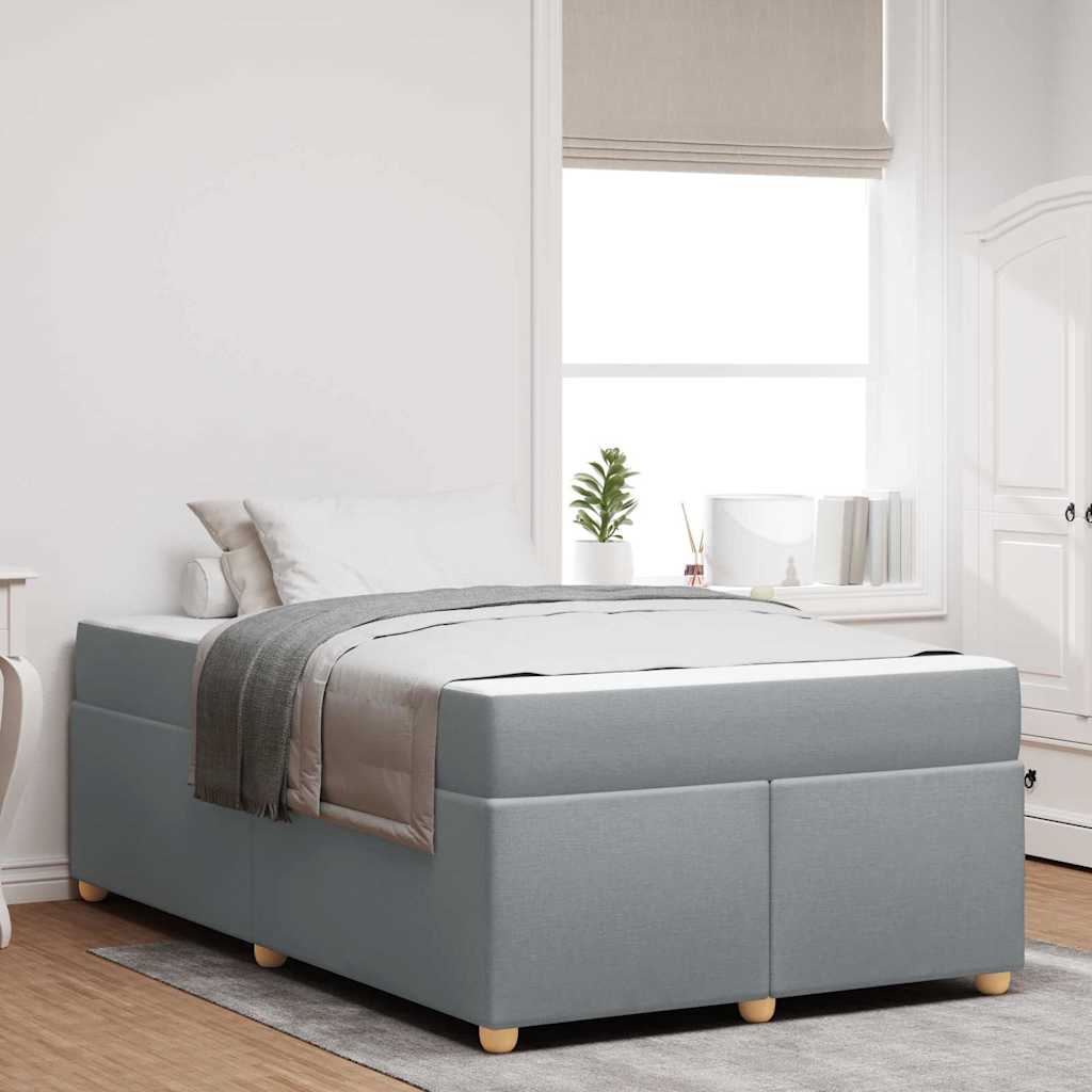 Bedframe met matras Lichtgrijs 120 x 200 cm Stof is nu te koop bij PeponiXL, paradijselijk wonen!