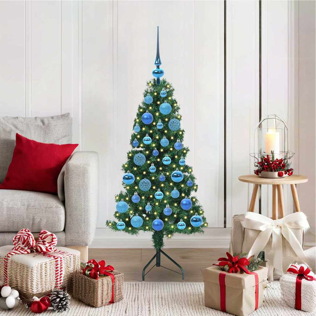 Hoek Kunstkerstboom met 150 LED Groen 120 cm PVC en Metaal is nu te koop bij PeponiXL, paradijselijk wonen!