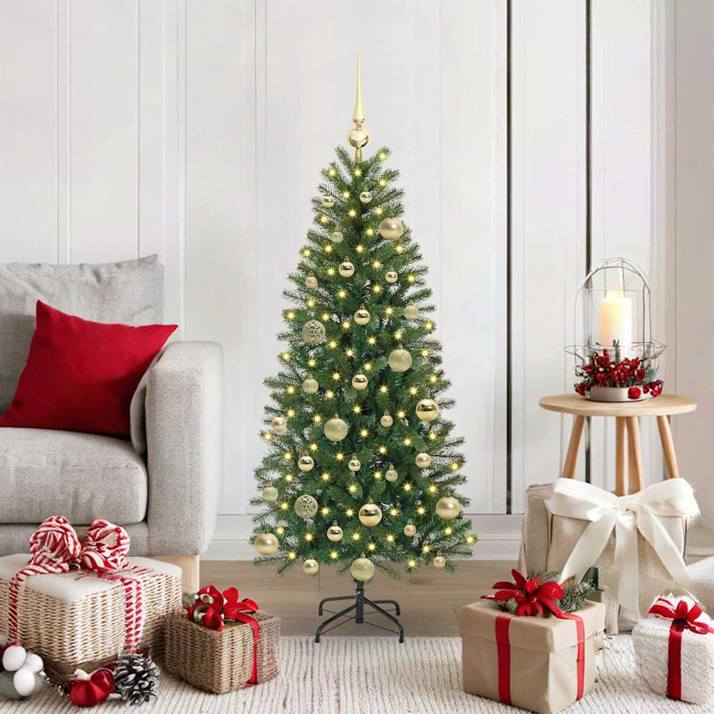 Kunstkerstboom met 150 LED met standaard Groen 120 cm PE en PVC is nu te koop bij PeponiXL, paradijselijk wonen!
