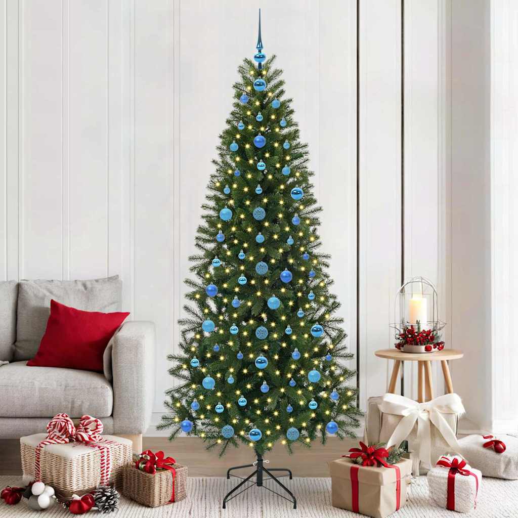 Kunstkerstboom met 300 LED met standaard Groen 210 cm PE en PVC is nu te koop bij PeponiXL, paradijselijk wonen!