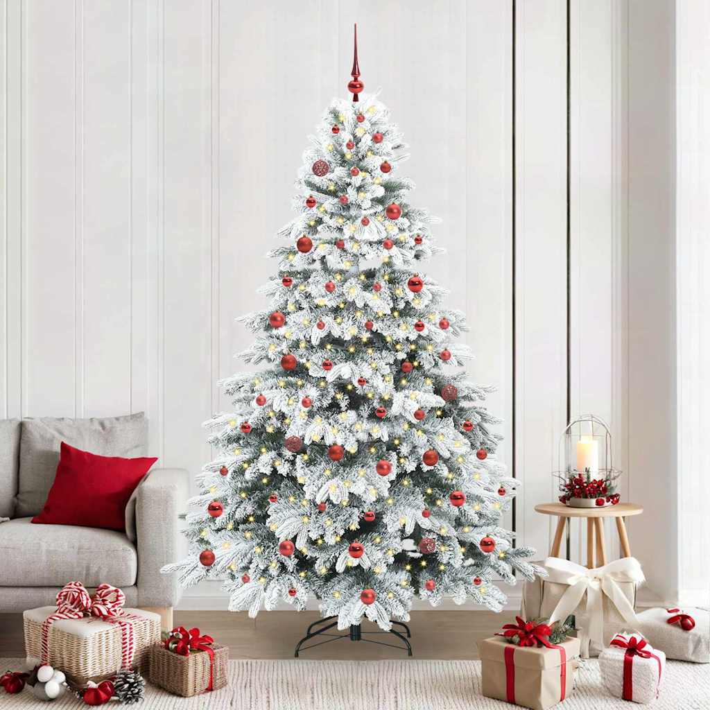 Kunstkerstboom met 300 LED met standaard Wit 210 cm PE en PVC is nu te koop bij PeponiXL, paradijselijk wonen!