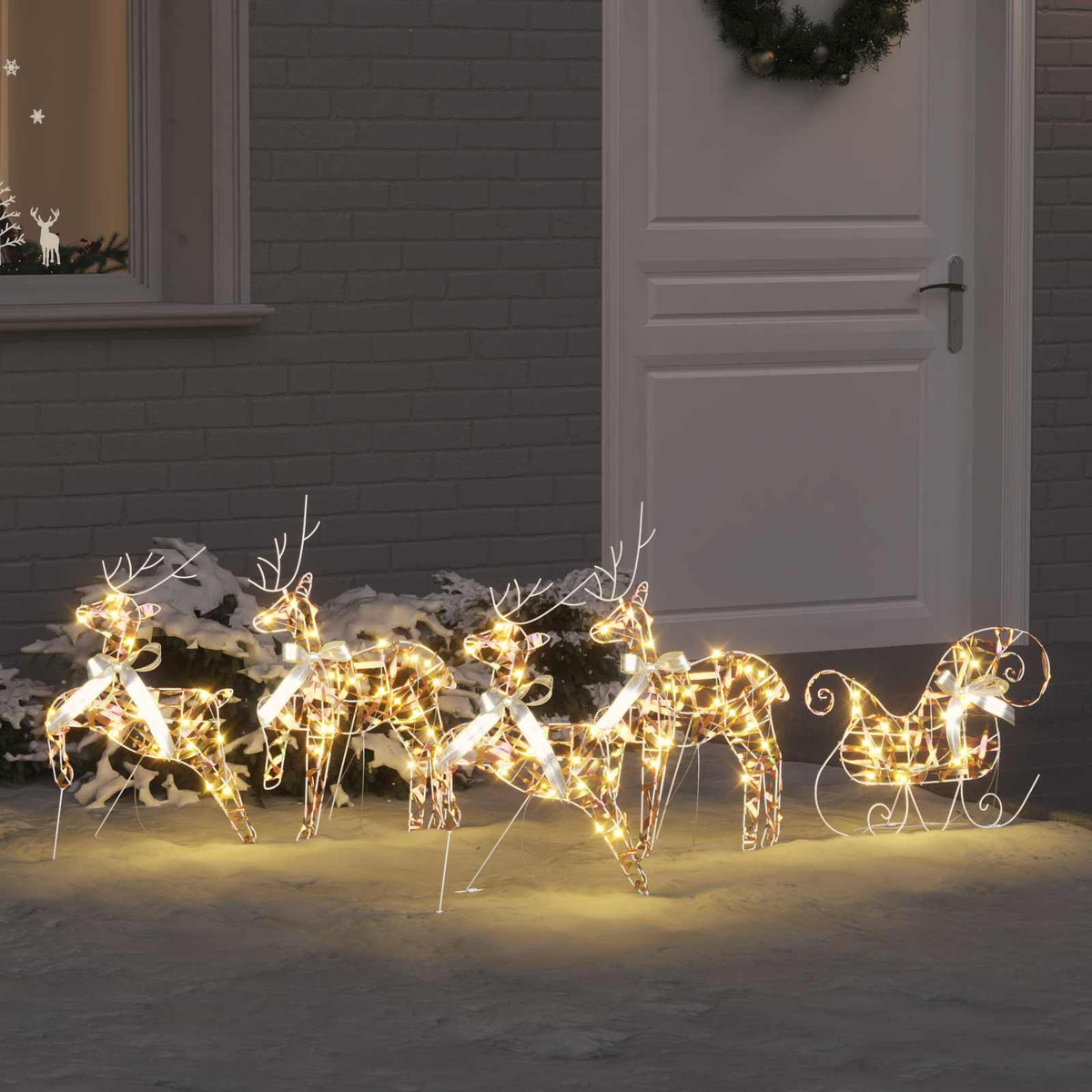 LED Rendieren 5 st 40 LED's Multikleur 42 x 15 x 64 cm PET is nu te koop bij PeponiXL, paradijselijk wonen!