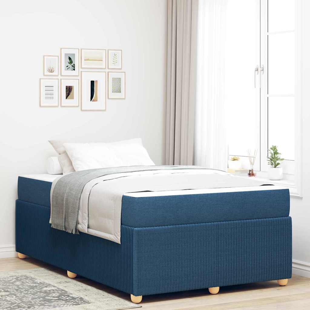 Bedframe met matras Blauw 120 x 190 cm Stof is nu te koop bij PeponiXL, paradijselijk wonen!