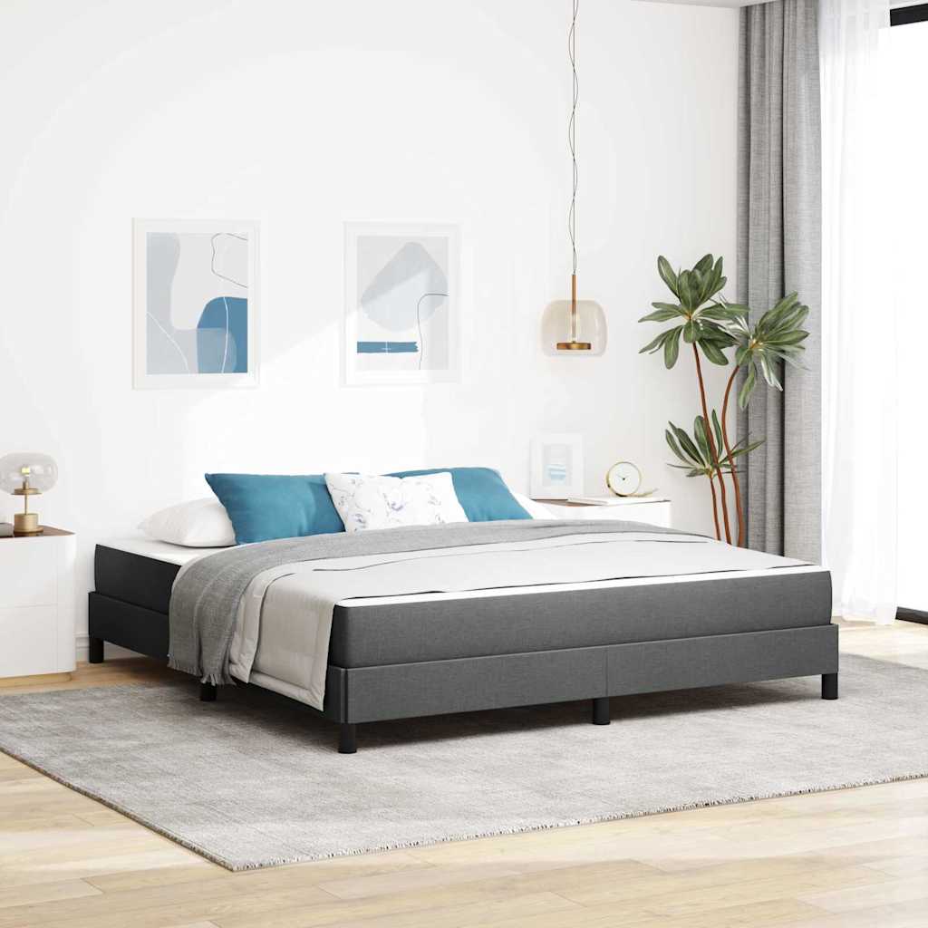 Boxspringbed met matras Donkergrijs 180 x 200 cm Stof is nu te koop bij PeponiXL, paradijselijk wonen!
