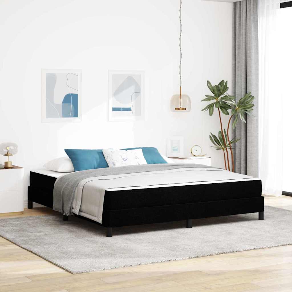 Boxspringbed met matras Zwart 180 x 200 cm Stof is nu te koop bij PeponiXL, paradijselijk wonen!