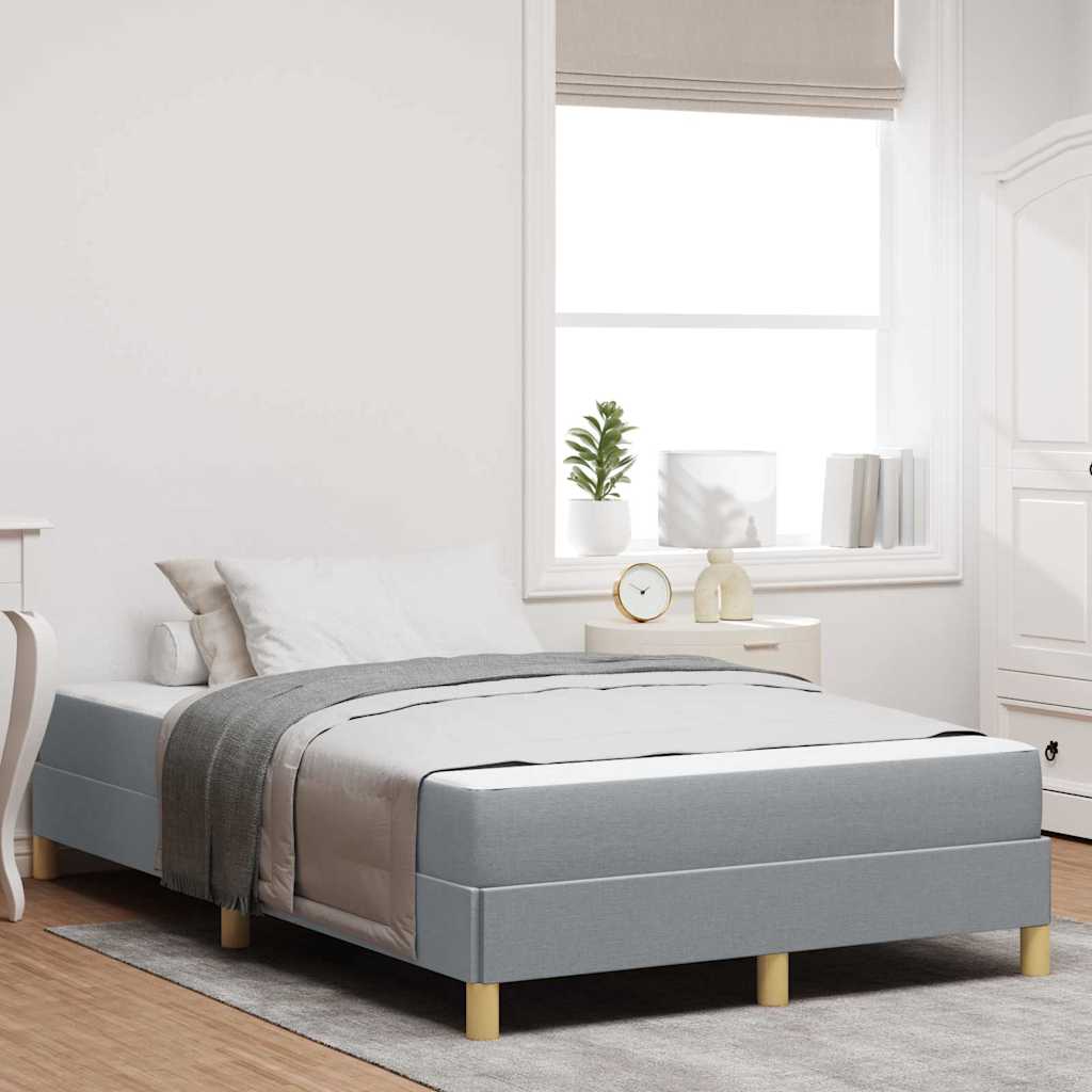 Boxspringbed met matras Lichtgrijs 120 x 200 cm Stof is nu te koop bij PeponiXL, paradijselijk wonen!