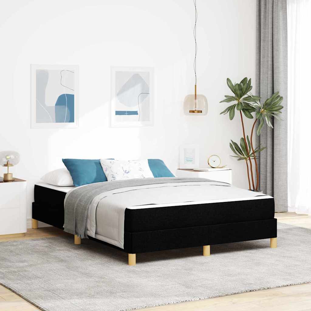 Boxspringbed met matras Zwart 140 x 200 cm Stof is nu te koop bij PeponiXL, paradijselijk wonen!