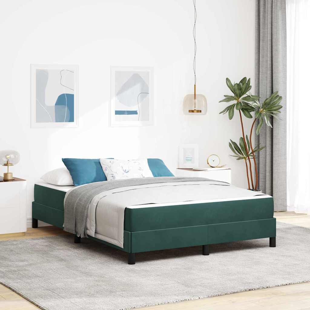 Boxspringbed met matras Donkergroen 160 x 200 cm Stof is nu te koop bij PeponiXL, paradijselijk wonen!