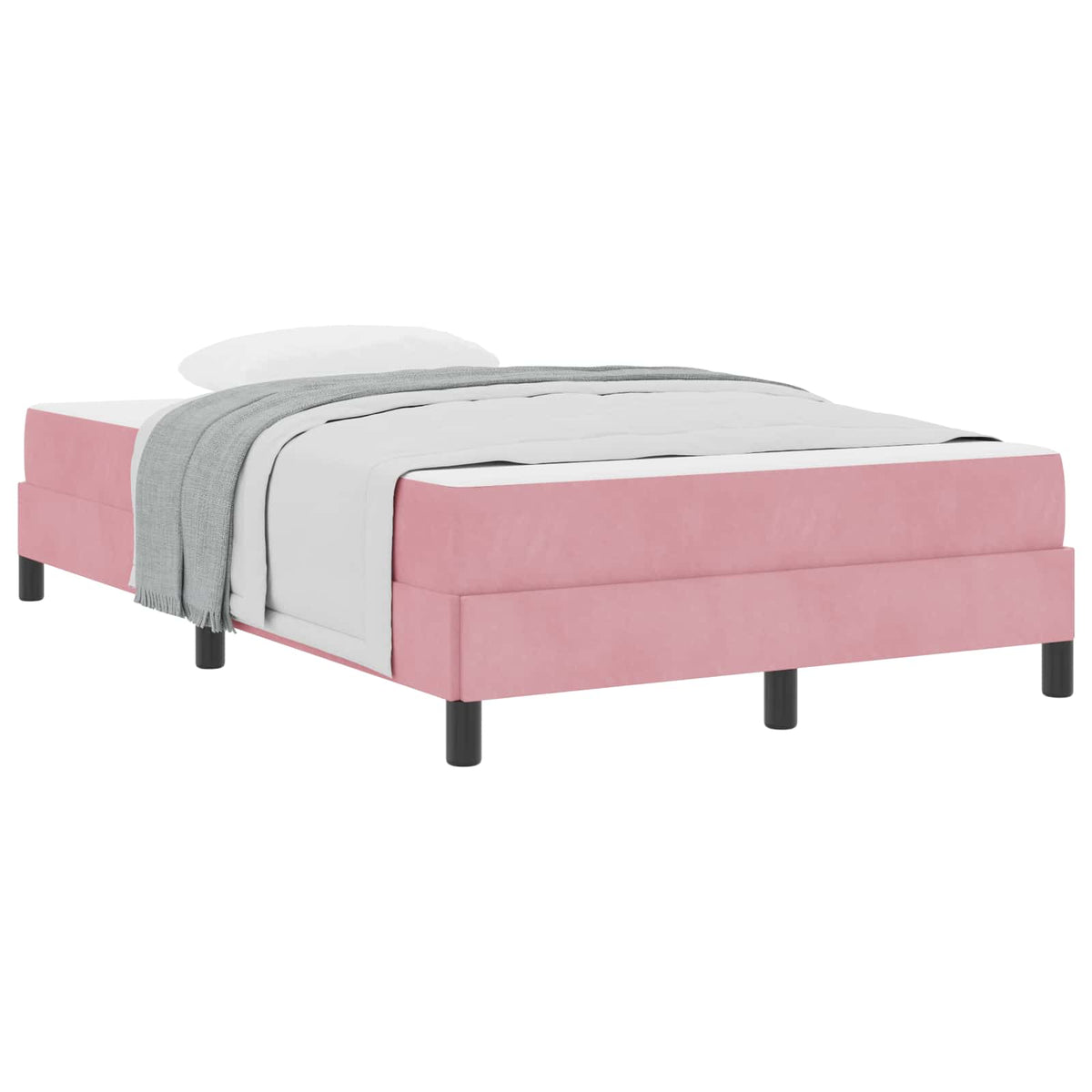 Boxspringbed met matras Roze 120 x 220 cm Stof is nu te koop bij PeponiXL, paradijselijk wonen!