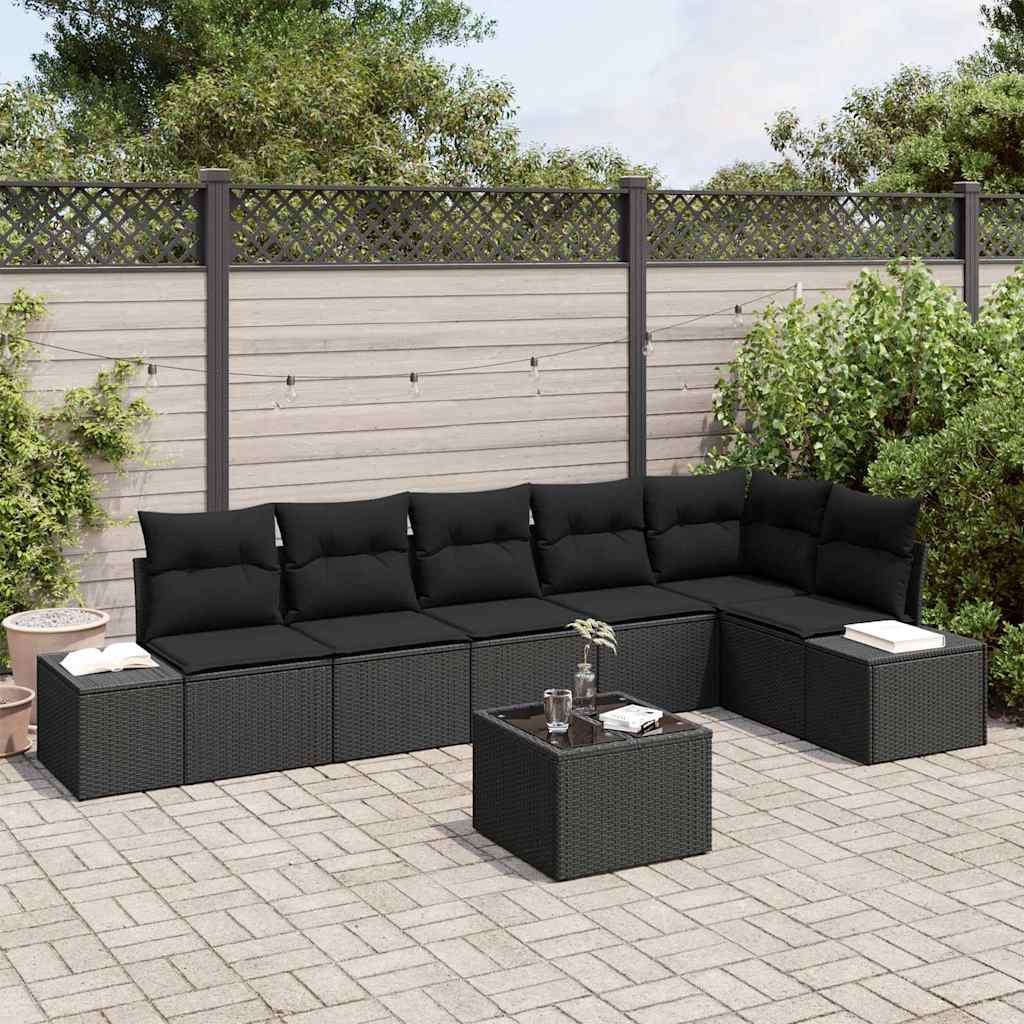 Tuinbankenset met opslag Zwart poly rattan is nu te koop bij PeponiXL, paradijselijk wonen!