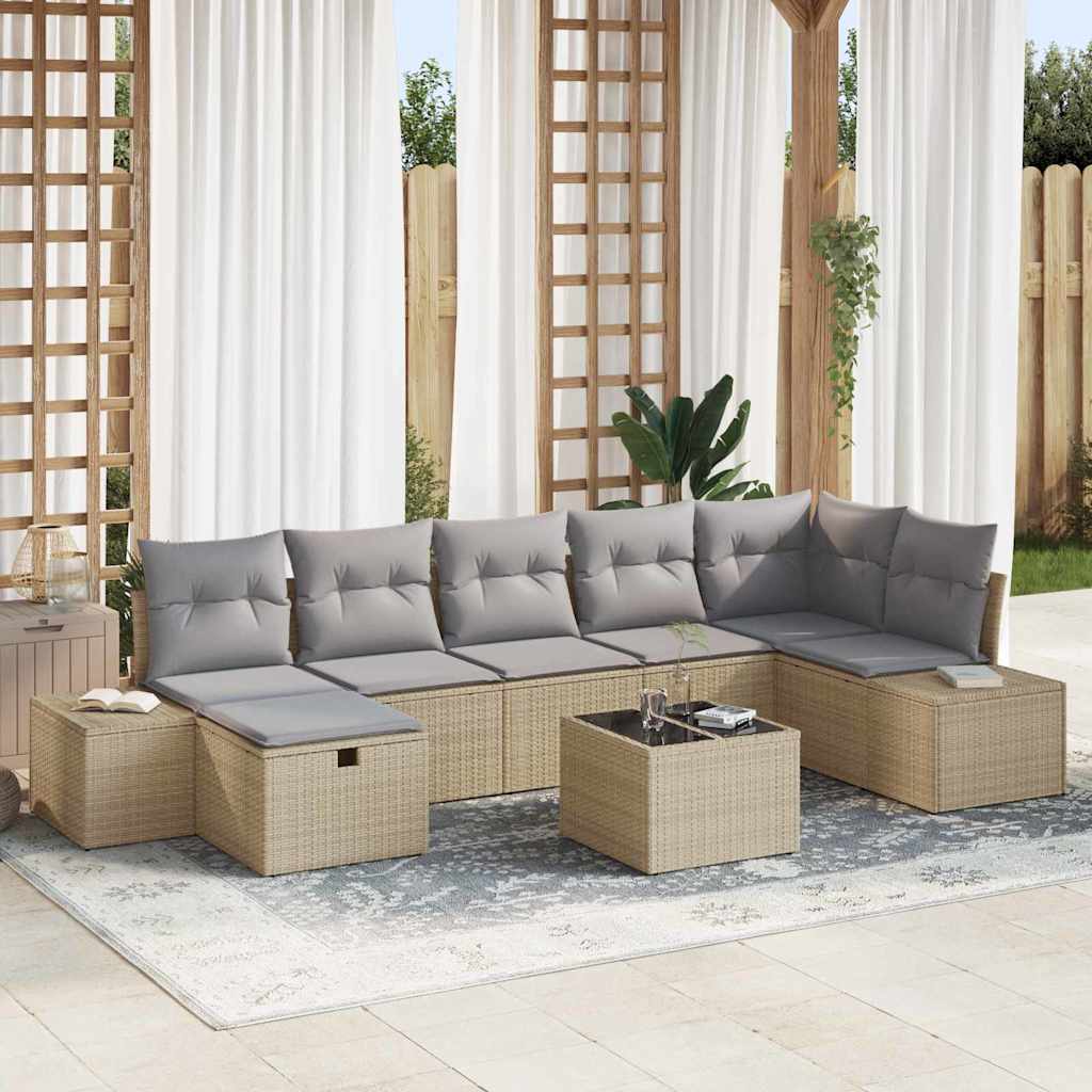 Bankstel 7 st poly rattan is nu te koop bij PeponiXL, paradijselijk wonen!