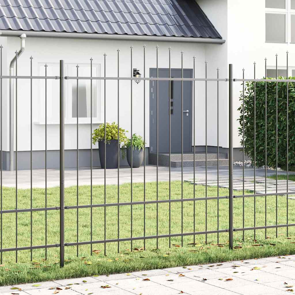 Tuinhek 5 pcs Grijs 170 x 215 cm Gepoedercoat staal is nu te koop bij PeponiXL, paradijselijk wonen!