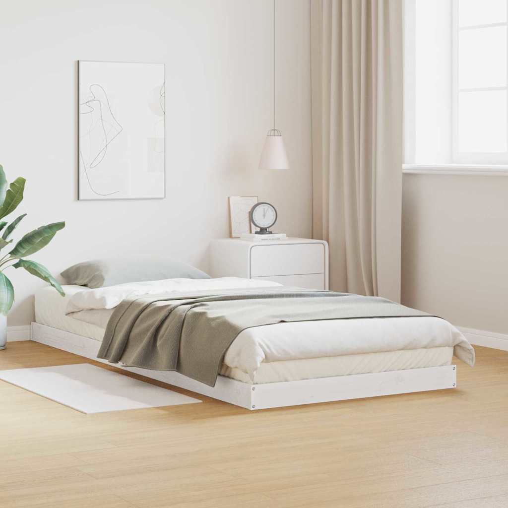 Bedframe Wit 80 x 220 cm Massief grenenhout is nu te koop bij PeponiXL, paradijselijk wonen!