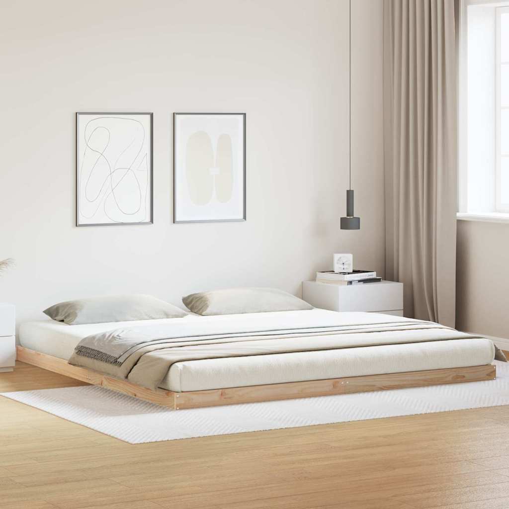 Bedframe Naturel 180 x 220 cm Massief grenenhout is nu te koop bij PeponiXL, paradijselijk wonen!