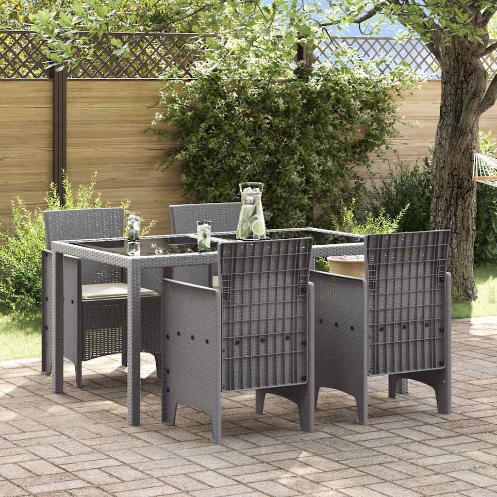 Tuinstoel 4 pcs Lichtgrijs 53 x 49 x 85 cm Polypropyleen is nu te koop bij PeponiXL, paradijselijk wonen!