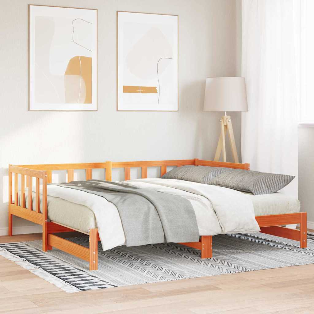 Dagbed met uittrekbed Wasbruin 203,5 x 184 x 66 cm is nu te koop bij PeponiXL, paradijselijk wonen!