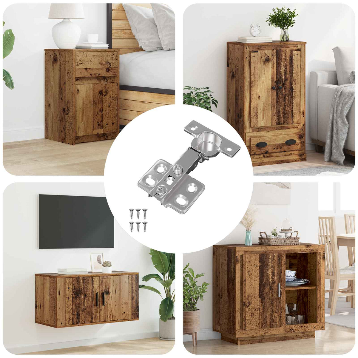 Scharnier 12 pcs Nikkel 85 x 52,5 x 9,5 mm IJzer is nu te koop bij PeponiXL, paradijselijk wonen!