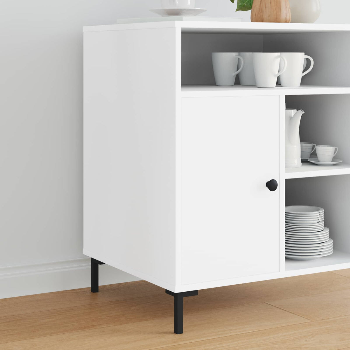 Staande Poten 2 pcs Zwart 57 x 57 x 100 mm IJzer is nu te koop bij PeponiXL, paradijselijk wonen!