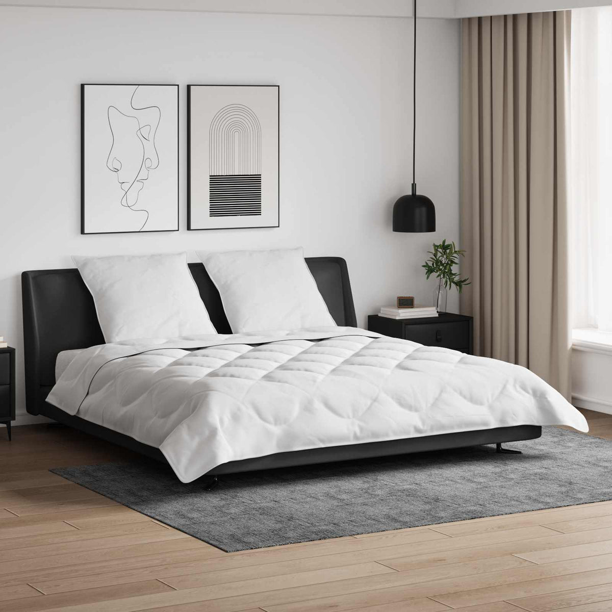 Dekbed met kussen 3 pcs Wit Microfibre is nu te koop bij PeponiXL, paradijselijk wonen!