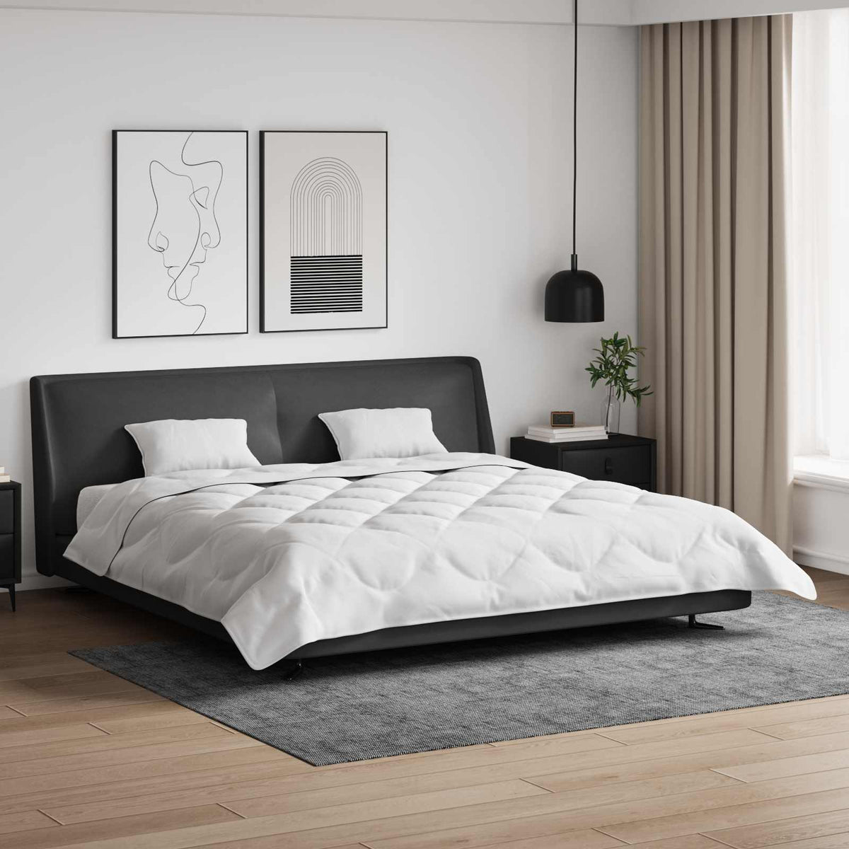 Dekbed met kussen 3 pcs Wit Microfibre is nu te koop bij PeponiXL, paradijselijk wonen!