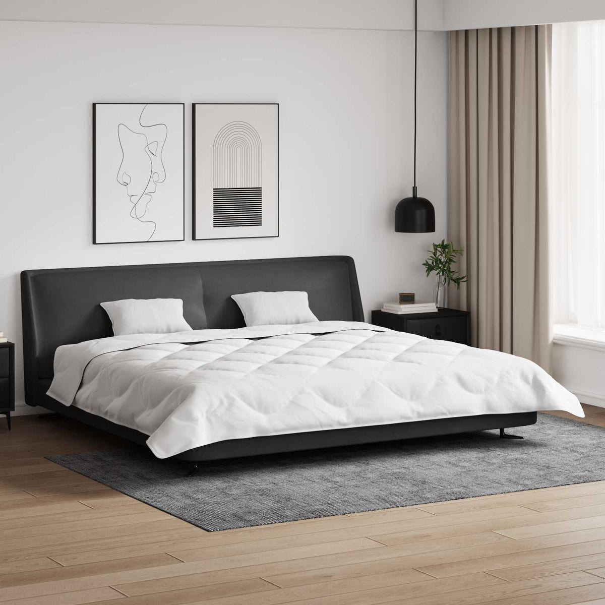 Dekbed met Kussens 3 pcs Wit Microfiber en Dons Feather is nu te koop bij PeponiXL, paradijselijk wonen!