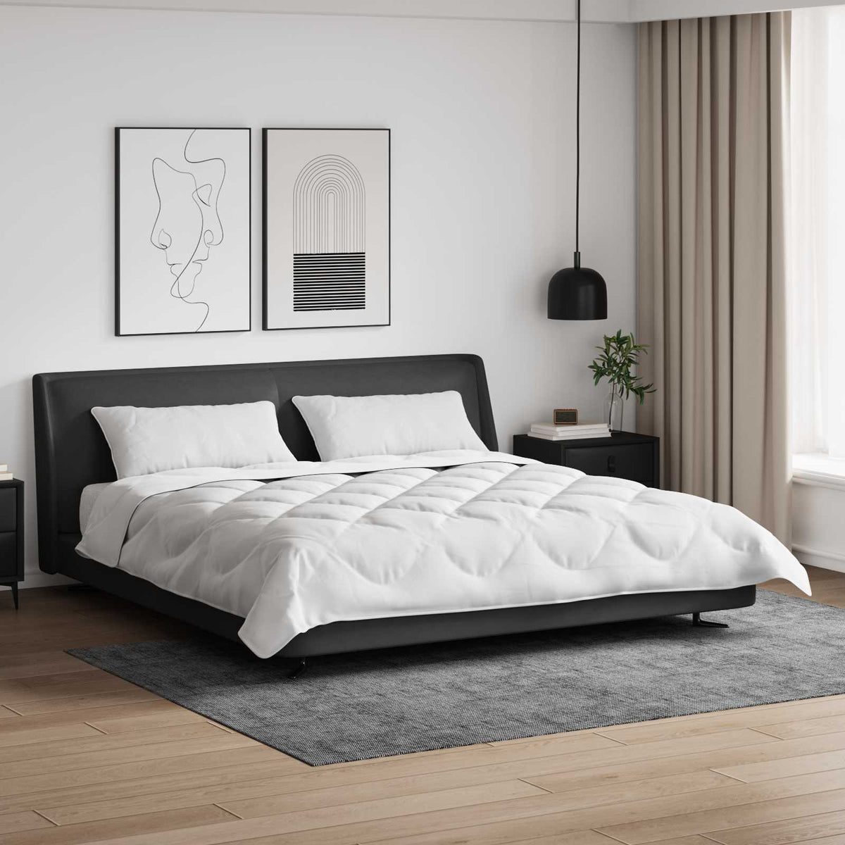 Dekbed met kussen 3 pcs Wit Microfibre is nu te koop bij PeponiXL, paradijselijk wonen!