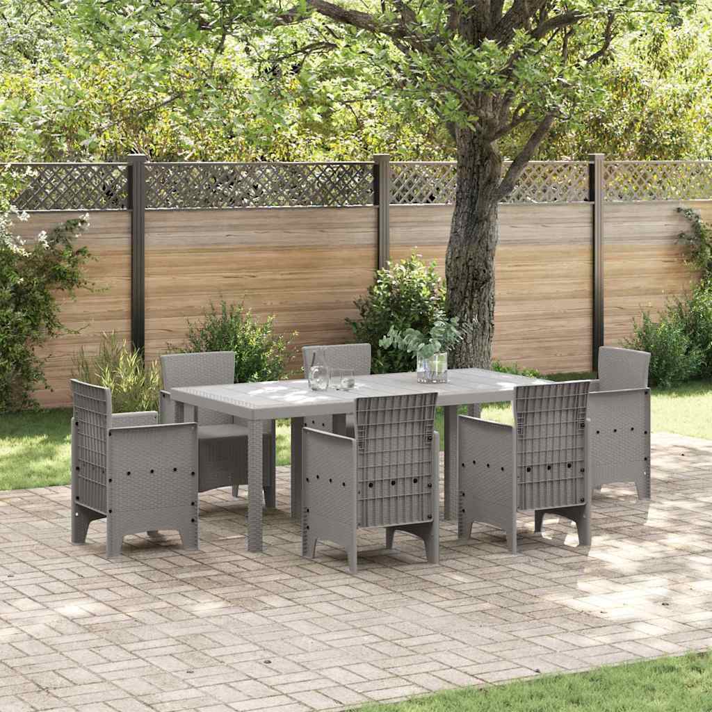 Tuinstafel Lichtgrijs 200 x 100 x 73 cm poly rattan is nu te koop bij PeponiXL, paradijselijk wonen!