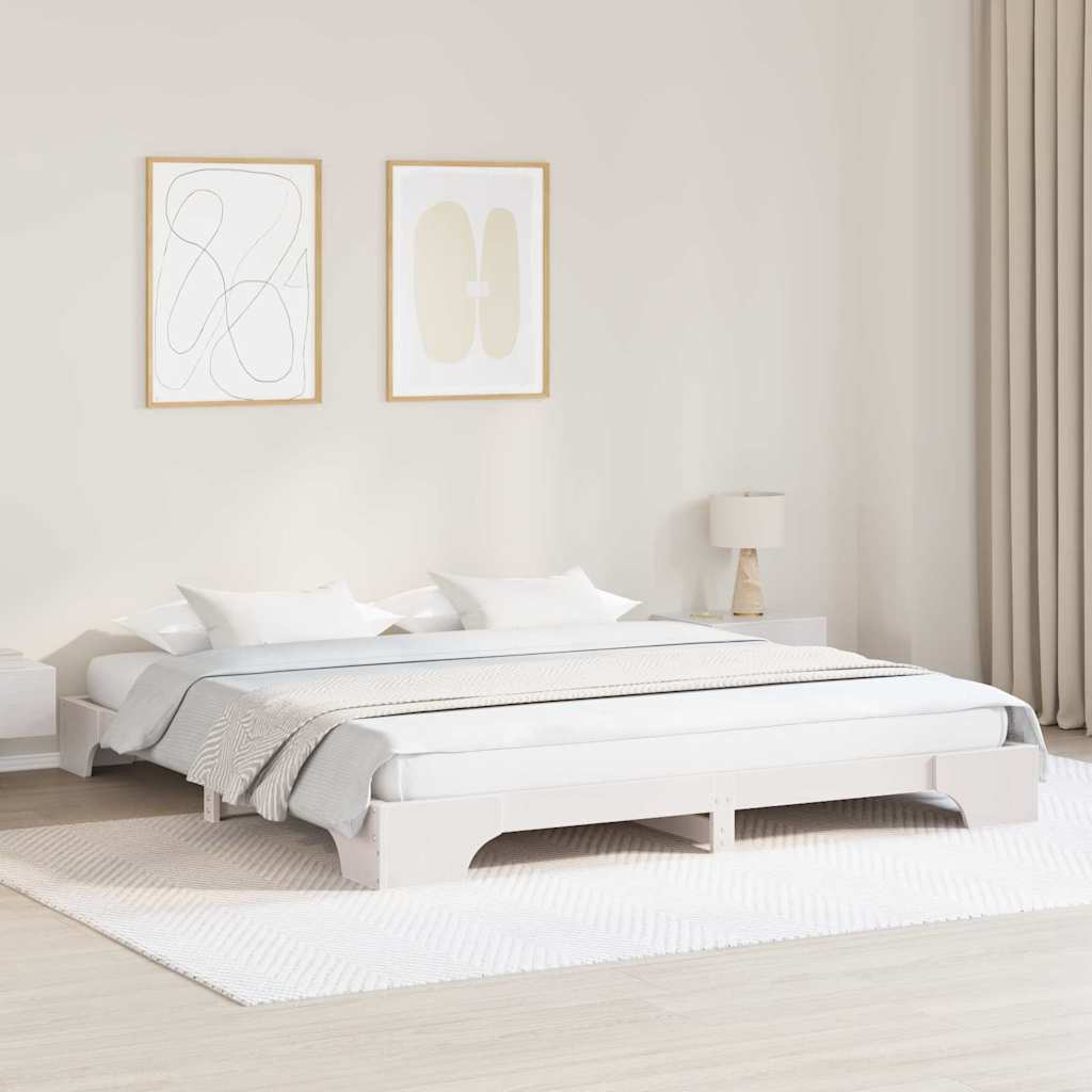 Bedframe Wit 180 x 200 cm Massief grenenhout is nu te koop bij PeponiXL, paradijselijk wonen!