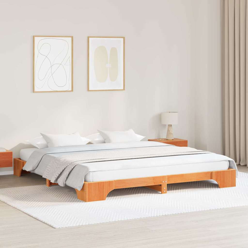 Bedframe Wasbruin 180 x 200 cm Massief grenenhout is nu te koop bij PeponiXL, paradijselijk wonen!