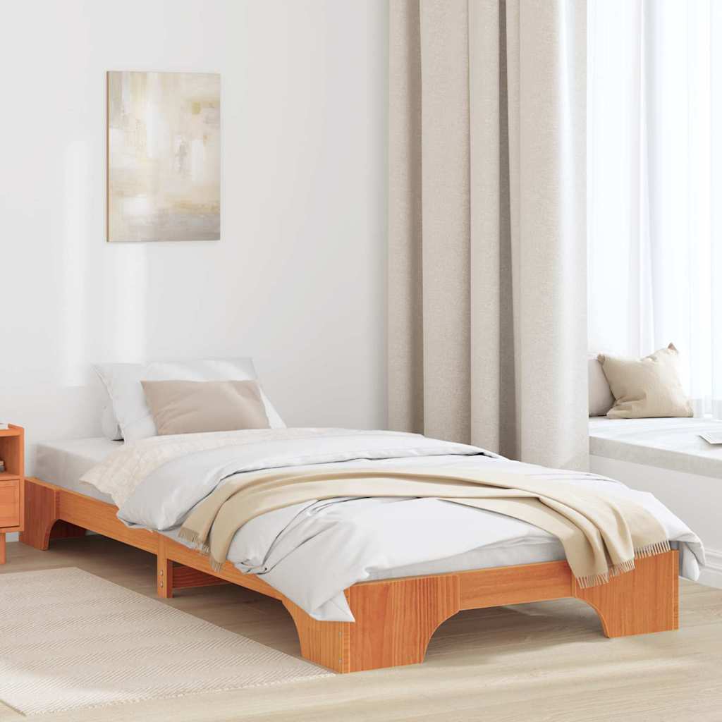 Bedframe Wasbruin 100 x 200 cm Massief grenenhout is nu te koop bij PeponiXL, paradijselijk wonen!