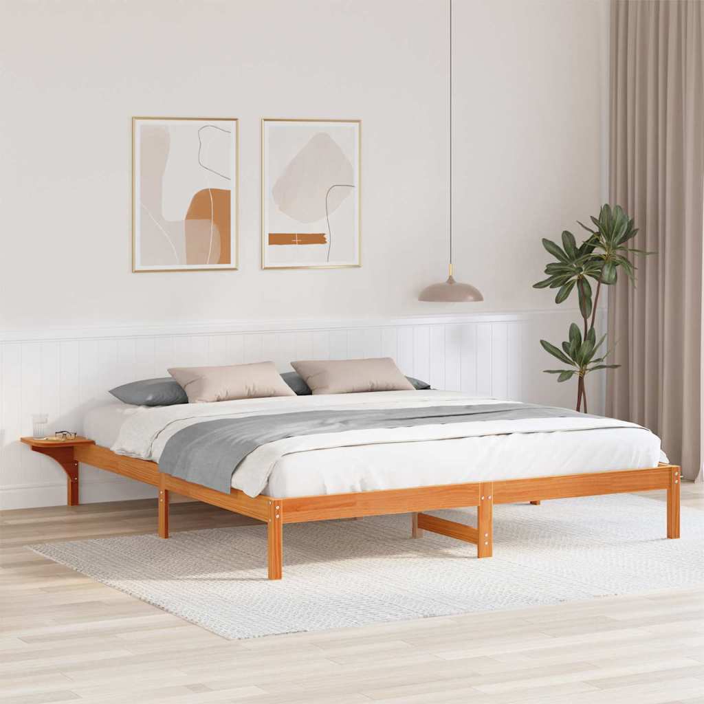 Bedframe Wasbruin 200 x 200 cm Massief grenenhout is nu te koop bij PeponiXL, paradijselijk wonen!