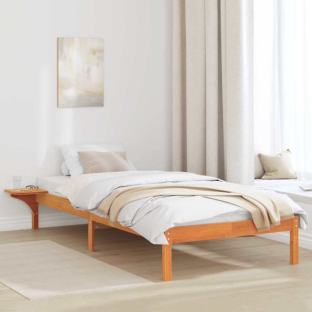 Bedframe Wasbruin 90 x 200 cm Massief grenenhout is nu te koop bij PeponiXL, paradijselijk wonen!