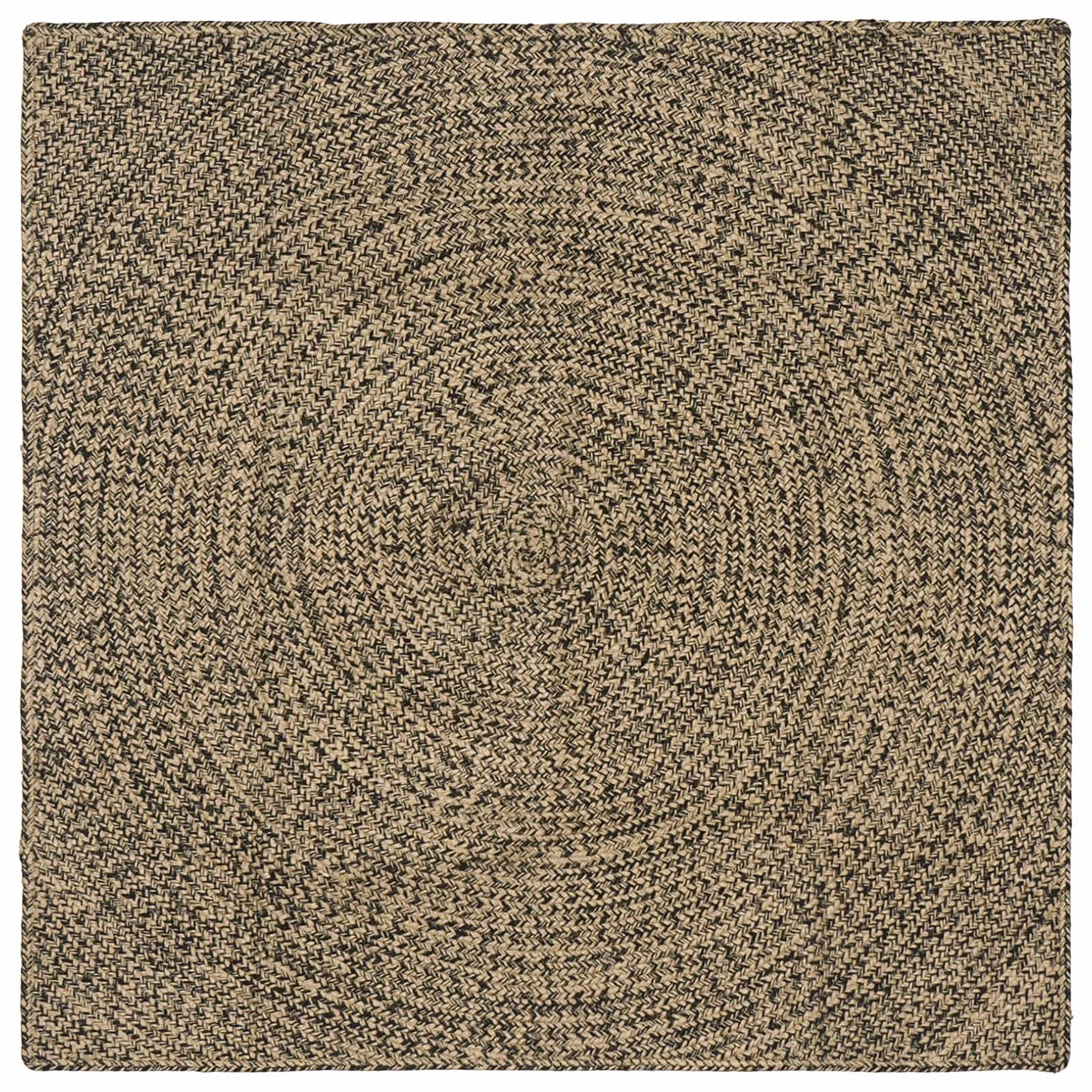 Vloerkleden Naturel en Zwart 120 x 120 cm Jute is nu te koop bij PeponiXL, paradijselijk wonen!