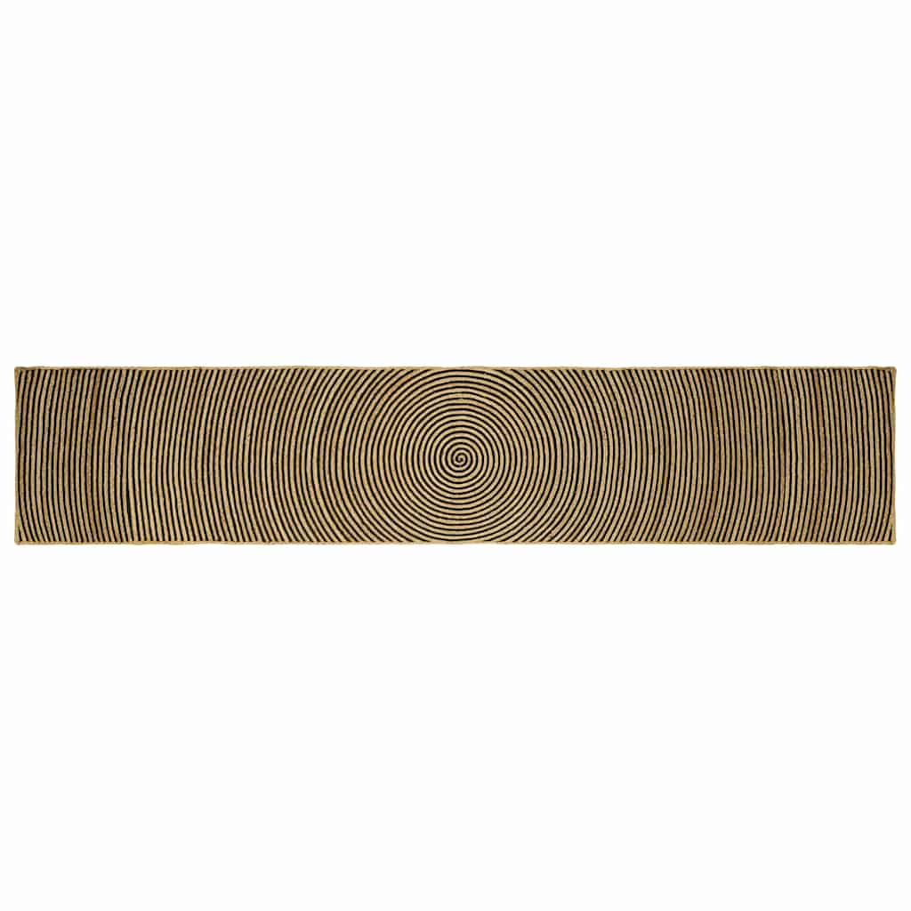 Vloerkleed Natuurlijk en Zwart 60 x 400 cm Jute is nu te koop bij PeponiXL, paradijselijk wonen!