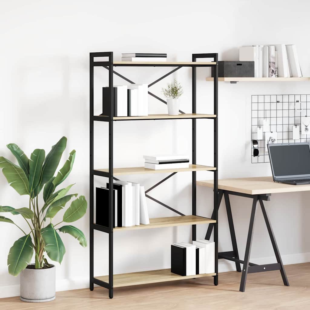 Boekenkast Sonoma Eiken 80 x 30 x 155 cm Bewerkt hout is nu te koop bij PeponiXL, paradijselijk wonen!