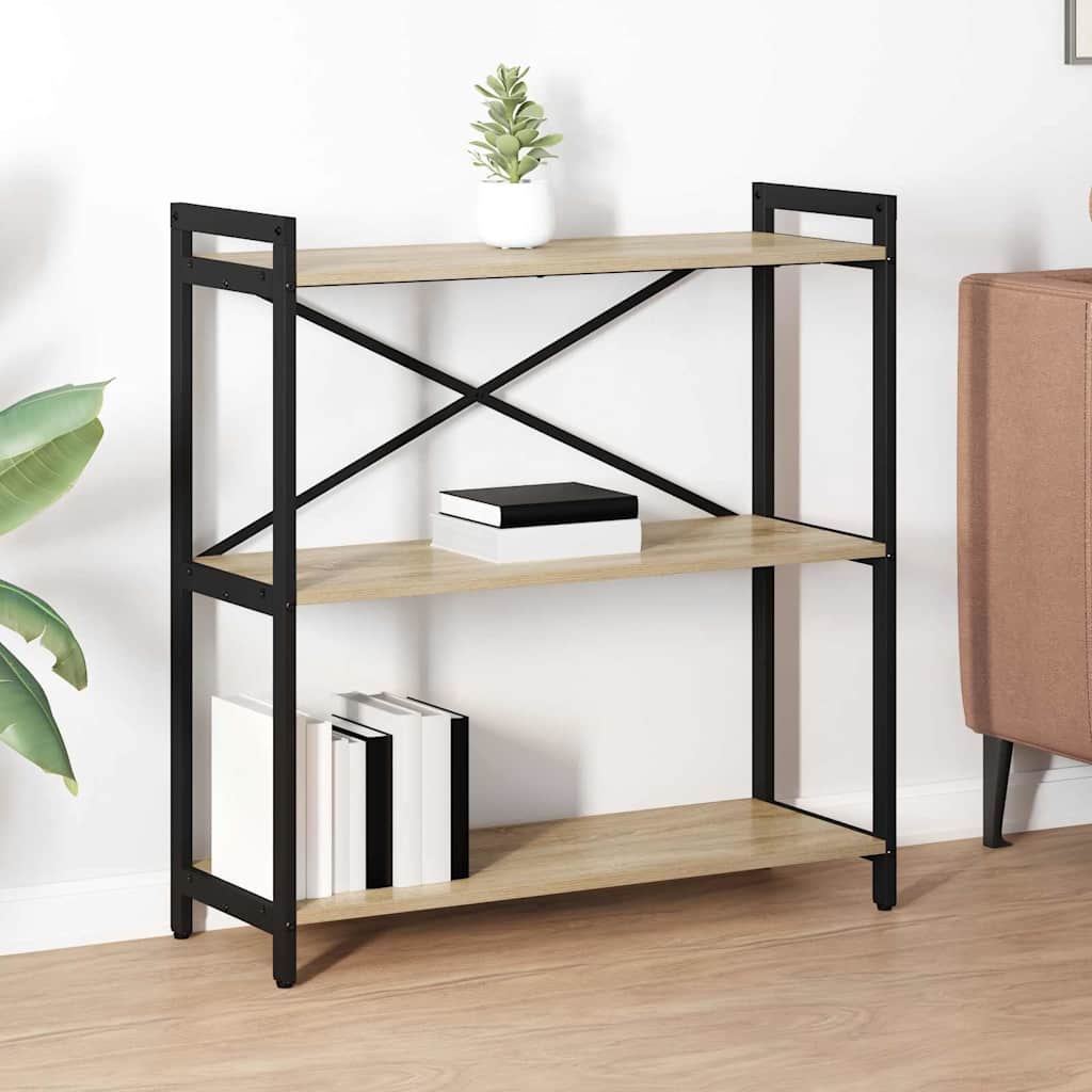 Boekenkast Sonoma Eiken 80 x 30 x 85 cm Bewerkt hout is nu te koop bij PeponiXL, paradijselijk wonen!