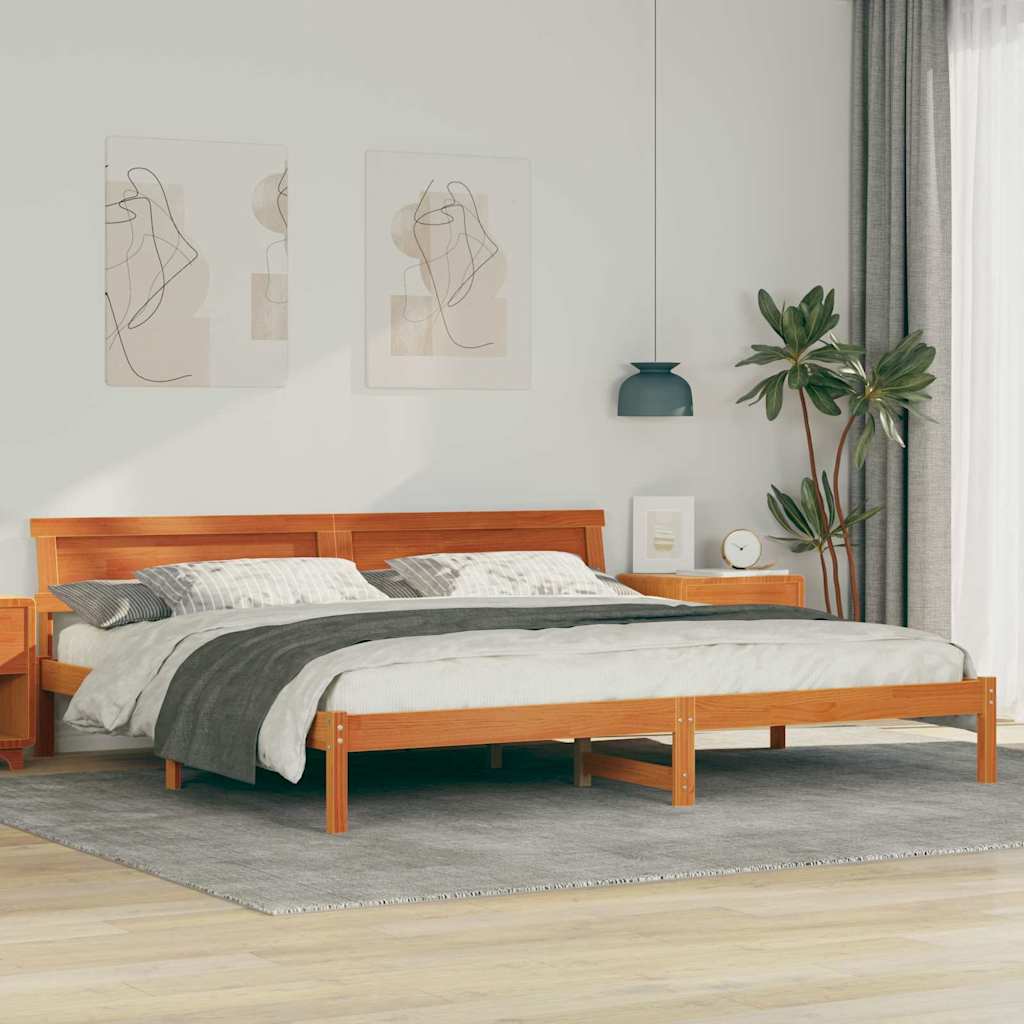 Bedframe Wasbruin 180 x 200 cm Massief grenenhout is nu te koop bij PeponiXL, paradijselijk wonen!