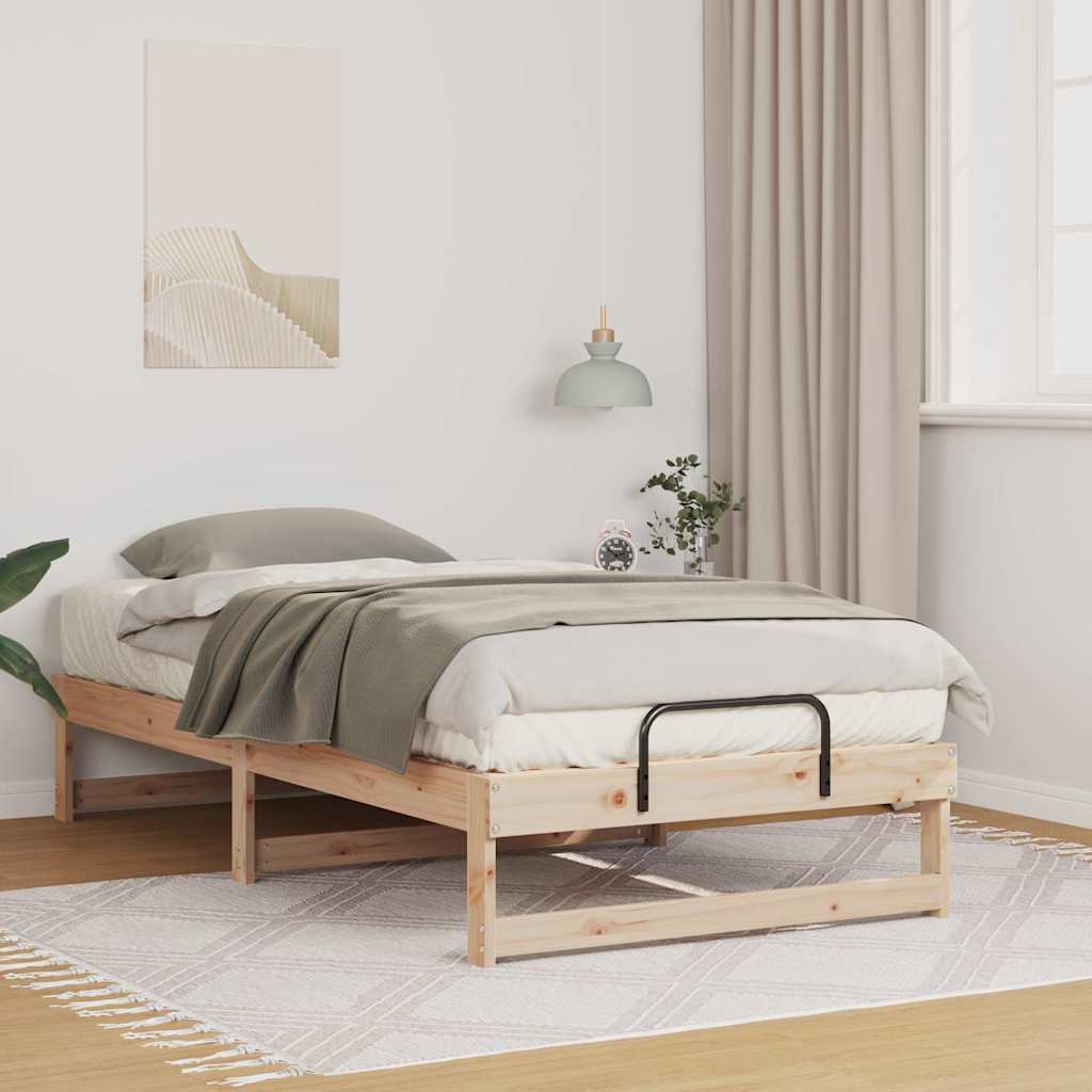 Bedframe Bruin 90 x 200 cm Massief grenenhout is nu te koop bij PeponiXL, paradijselijk wonen!