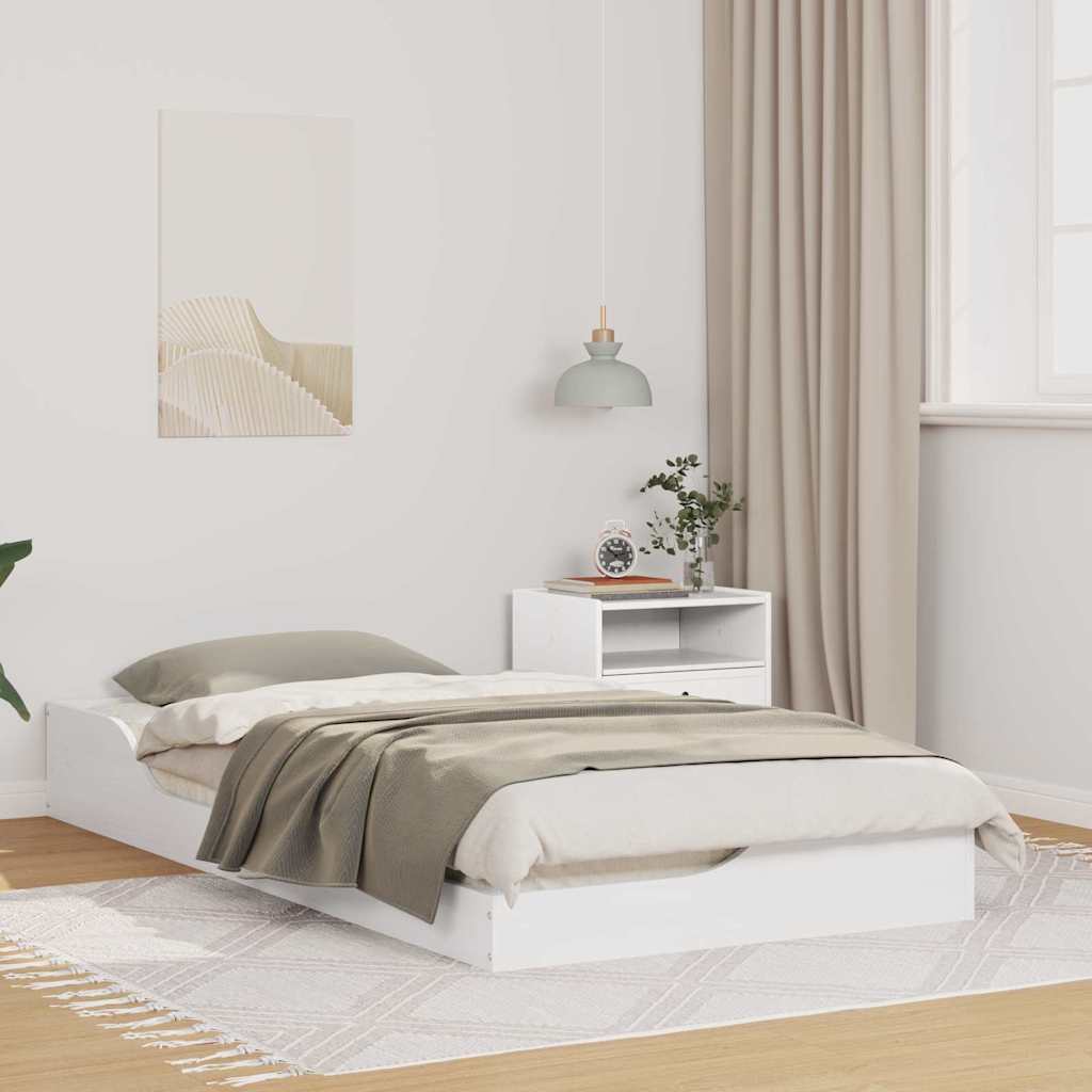 Bedframe Wit 90 x 190 cm Massief grenenhout is nu te koop bij PeponiXL, paradijselijk wonen!