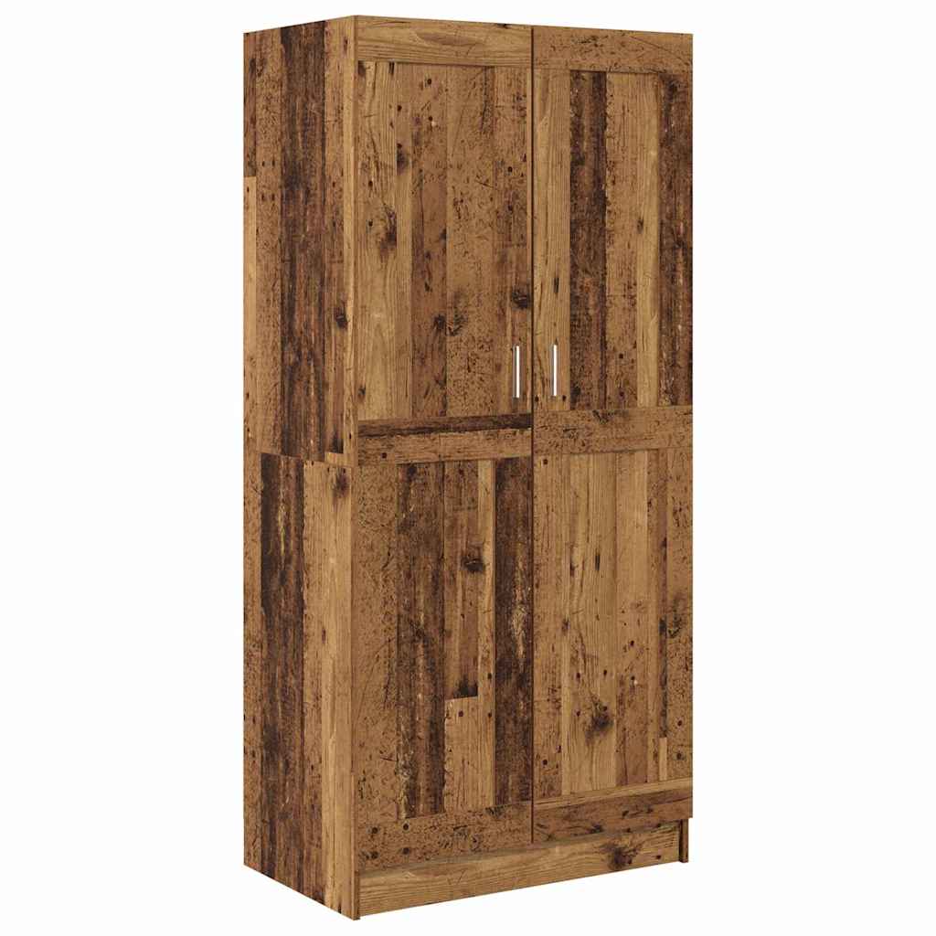 Kledingkast Oudhout 82,5 x 51,5 x 180 cm Bewerkt hout is nu te koop bij PeponiXL, paradijselijk wonen!